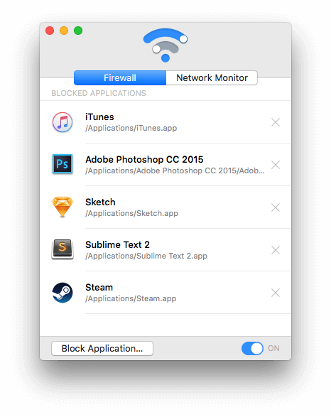 App block internet access mac address